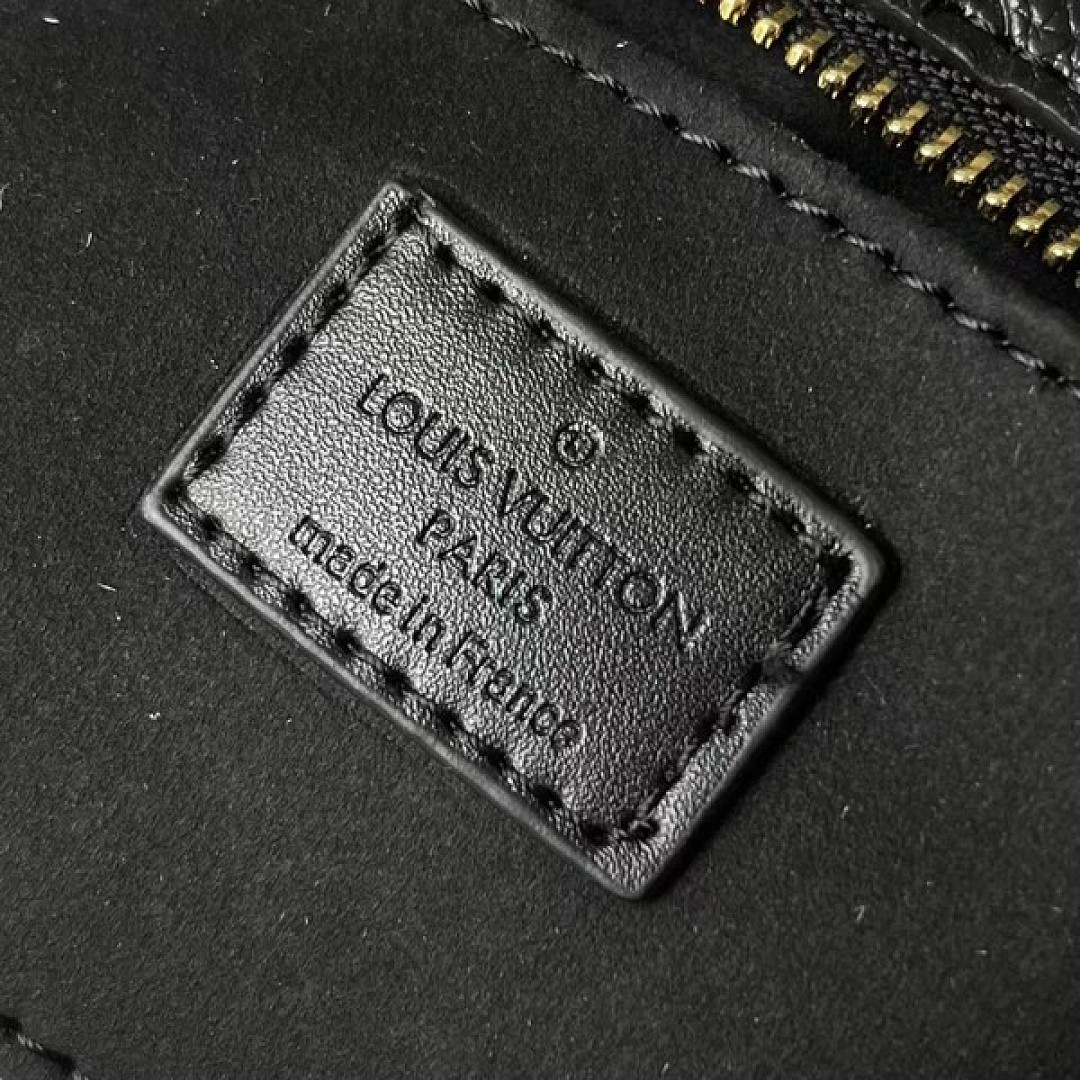 Louis Vuitton Boulogne-Style Shoulder Bag — Black Embossed - Image 9