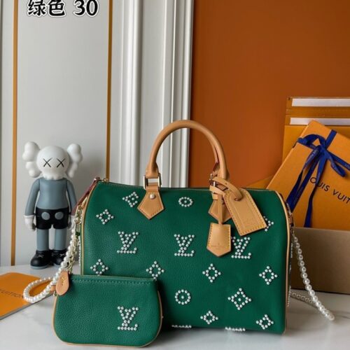 Louis Vuitton Speedy-Style Beaded Bag 30 — Green