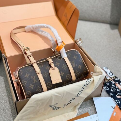 d3737fd2b0 Louis Vuitton Hang On-Style Monogram Bowling Bag — Brown & Tan