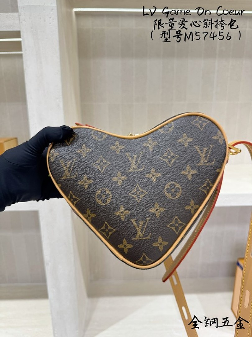 Louis Vuitton Heart-Shaped Monogram Bag — Brown - Image 5