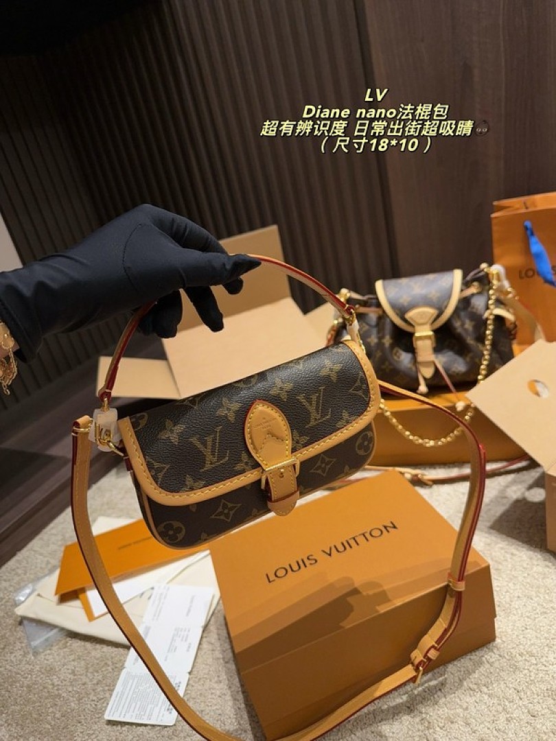 Louis Vuitton Nano Diane-Style Monogram Shoulder Bag — Brown - Image 8