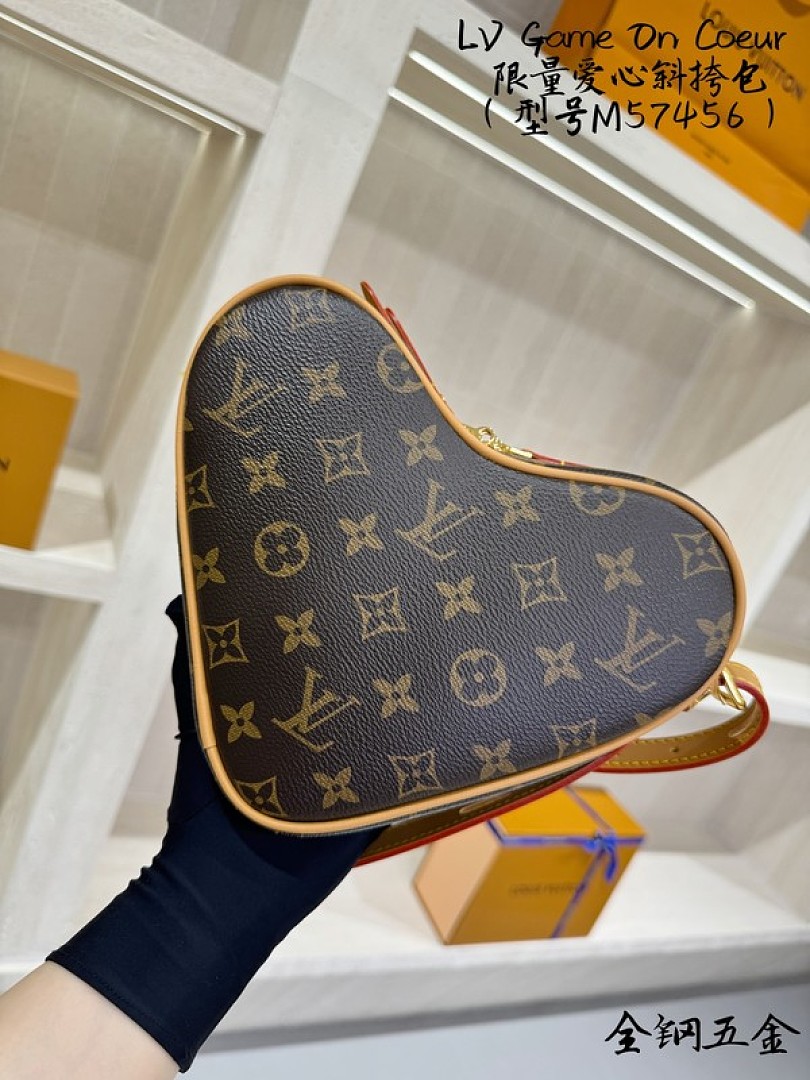 Louis Vuitton Heart-Shaped Monogram Bag — Brown - Image 3