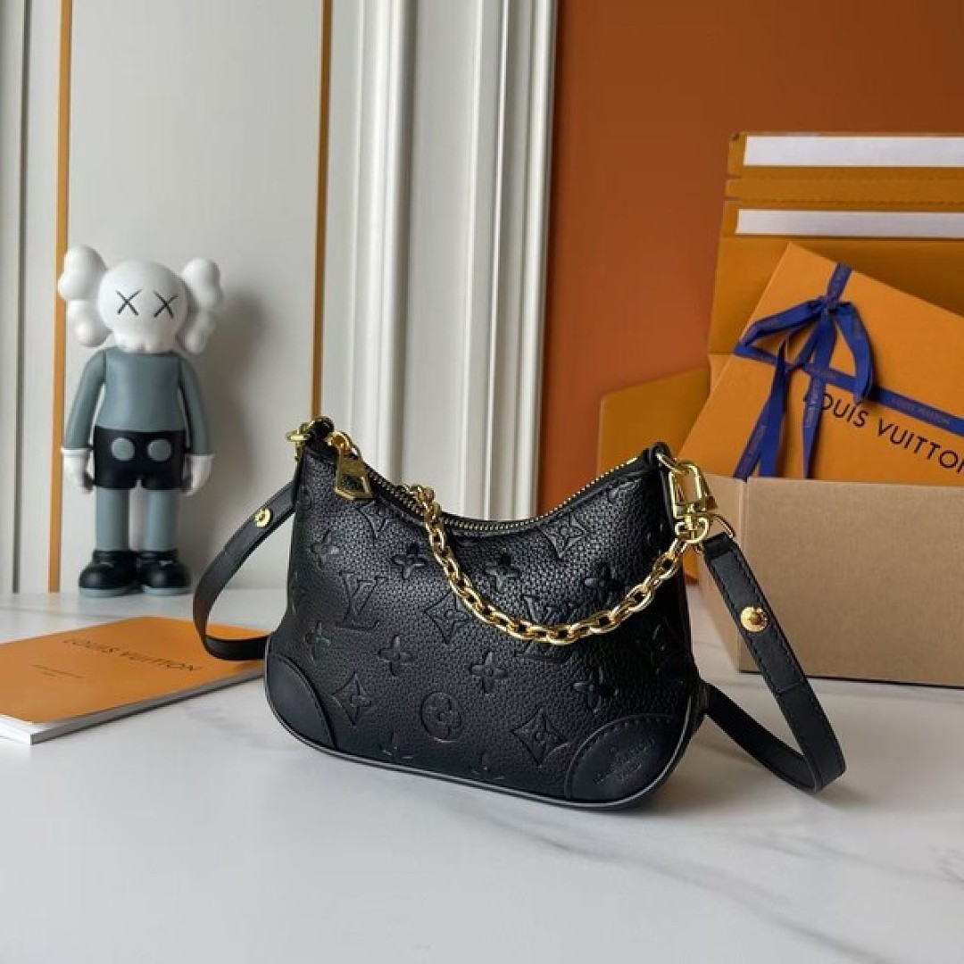 Louis Vuitton Boulogne-Style Shoulder Bag — Black Embossed - Image 3