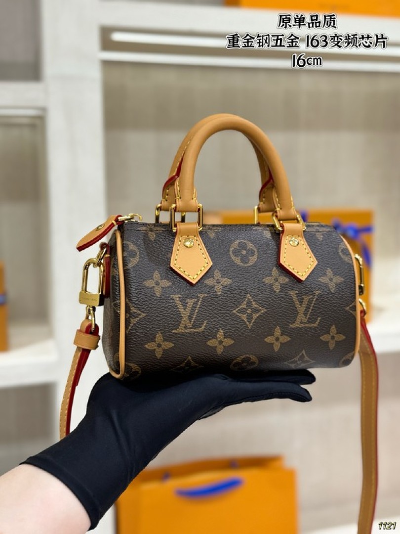 Louis Vuitton Nano Speedy-Style Monogram Bag — Brown - Image 3