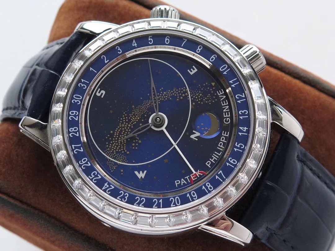 Patek Philippe Classic Blue Dial Moonphase 38 mm Watch – IW-2478 - Image 4