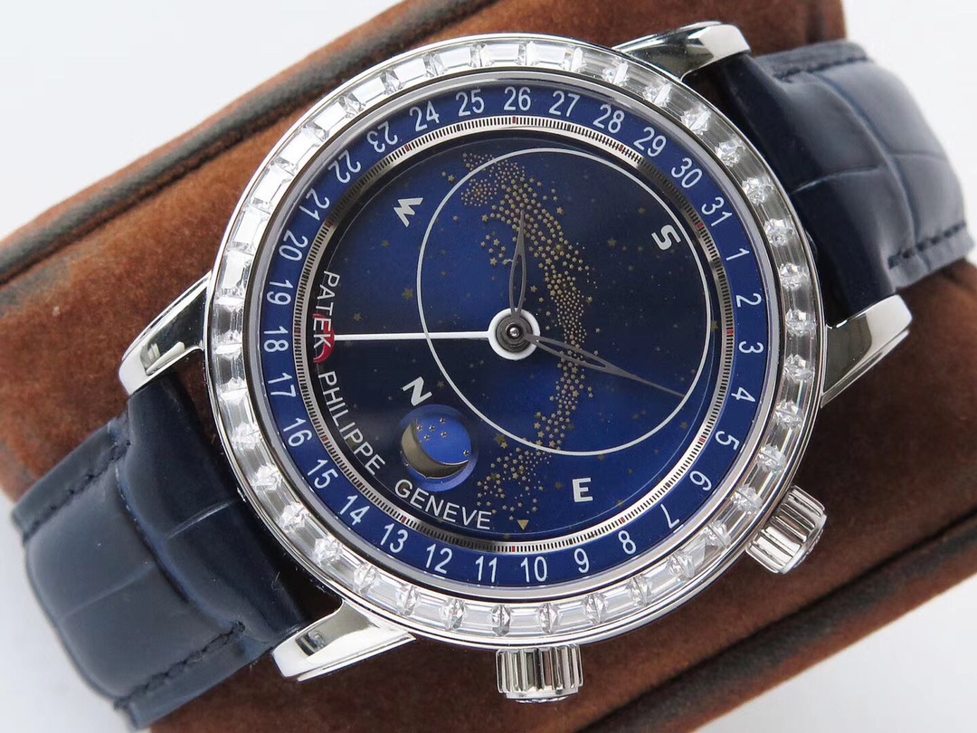 Patek Philippe Classic Blue Dial Moonphase 38 mm Watch – IW-2478 - Image 5