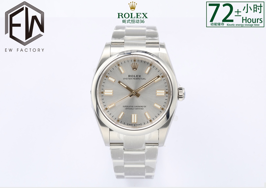 Rolex Oyster Perpetual Ice Blue Luminous 36 mm Watch – IW-0188