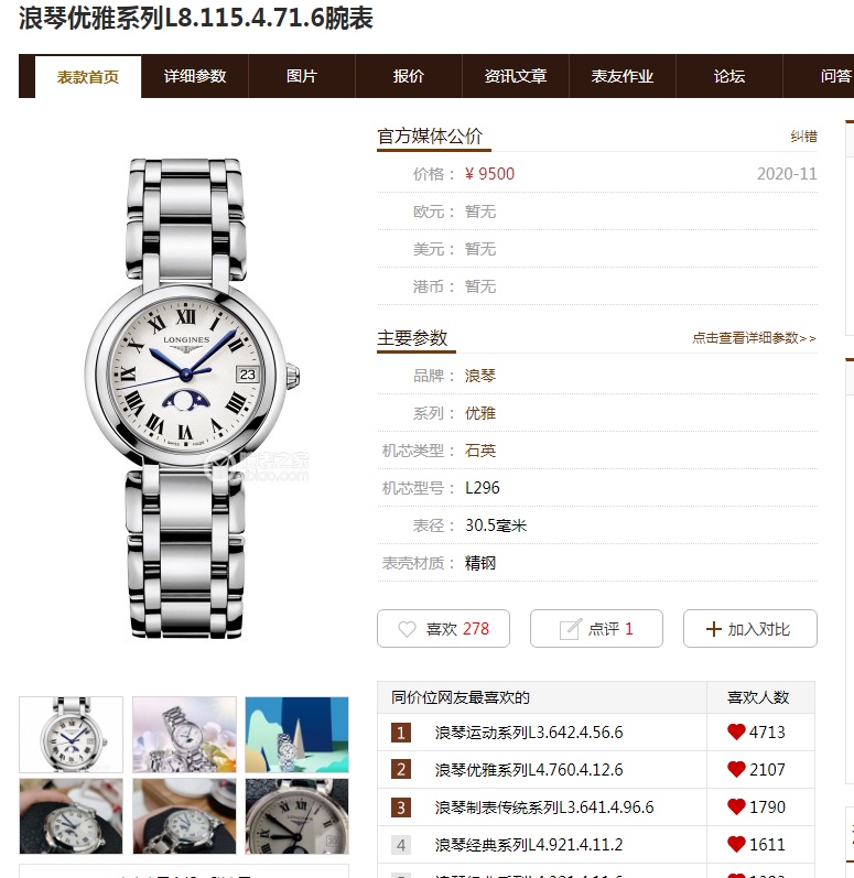 Longines Classic Moonphase 30.5 mm Watch – IW-0816