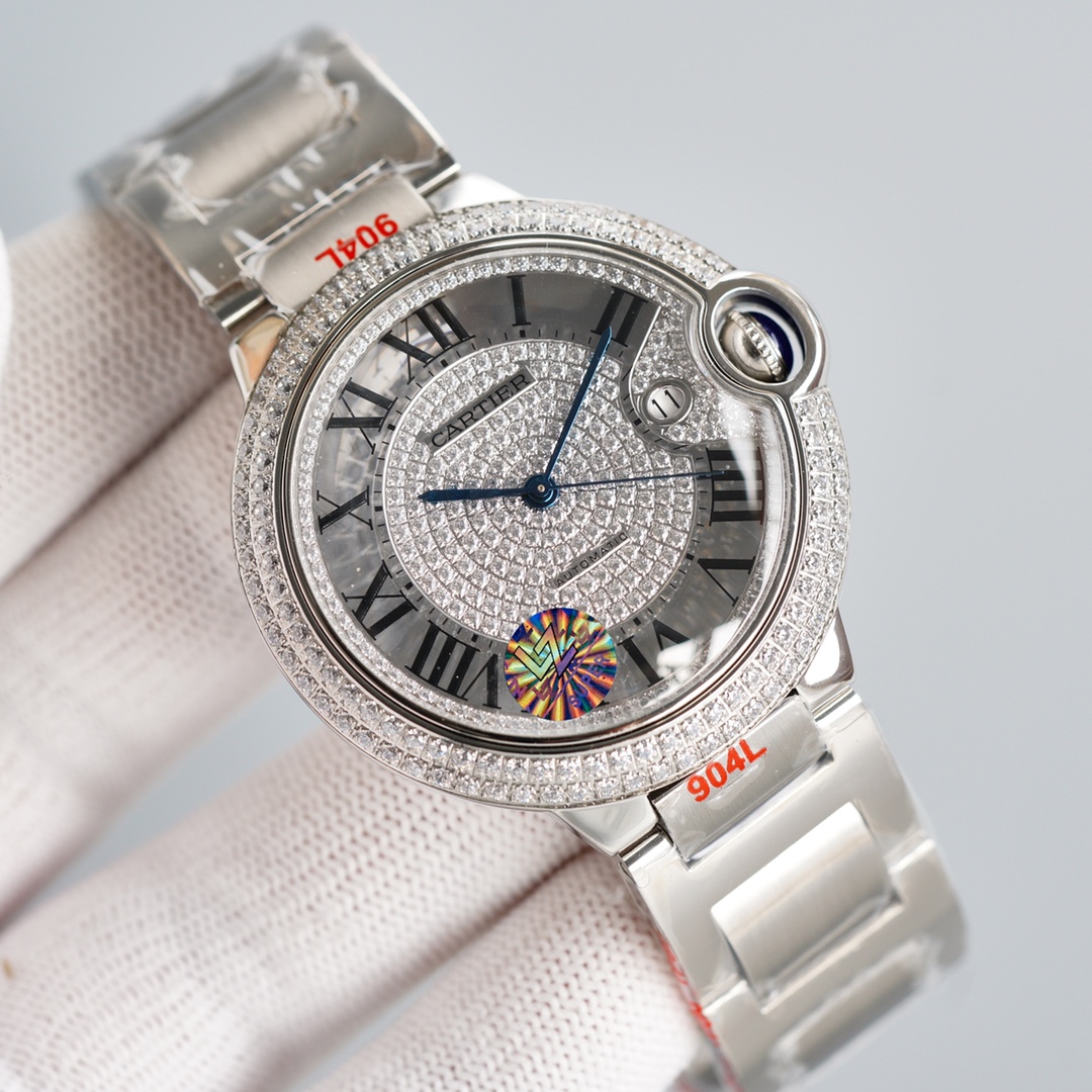 Cartier Ballon Bleu Diamond-Set 42 mm Watch – IW-2009 - Image 3