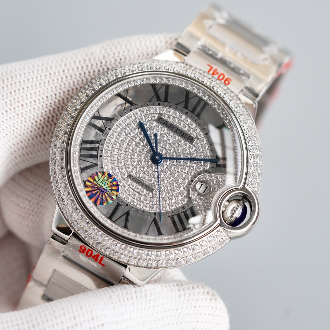 Cartier Ballon Bleu Diamond-Set 42 mm Watch – IW-2009 - Image 6
