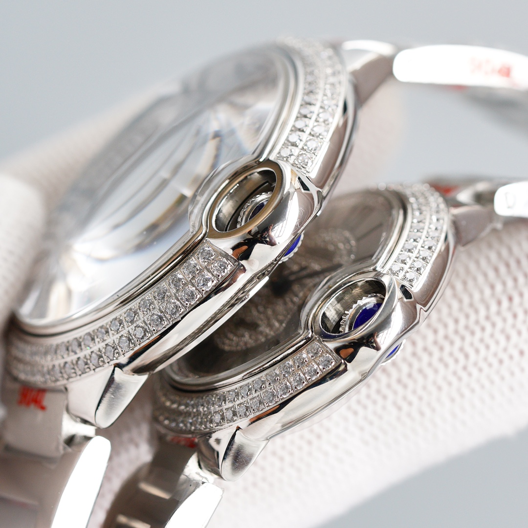 Cartier Ballon Bleu Diamond-Set 42 mm Watch – IW-2009 - Image 8