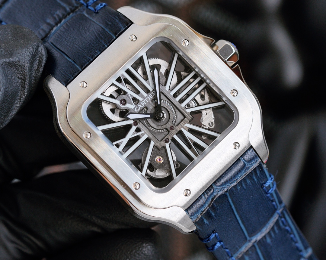 Cartier Santos Skeleton Dial 39.8 mm Watch – IW-2003 - Image 2