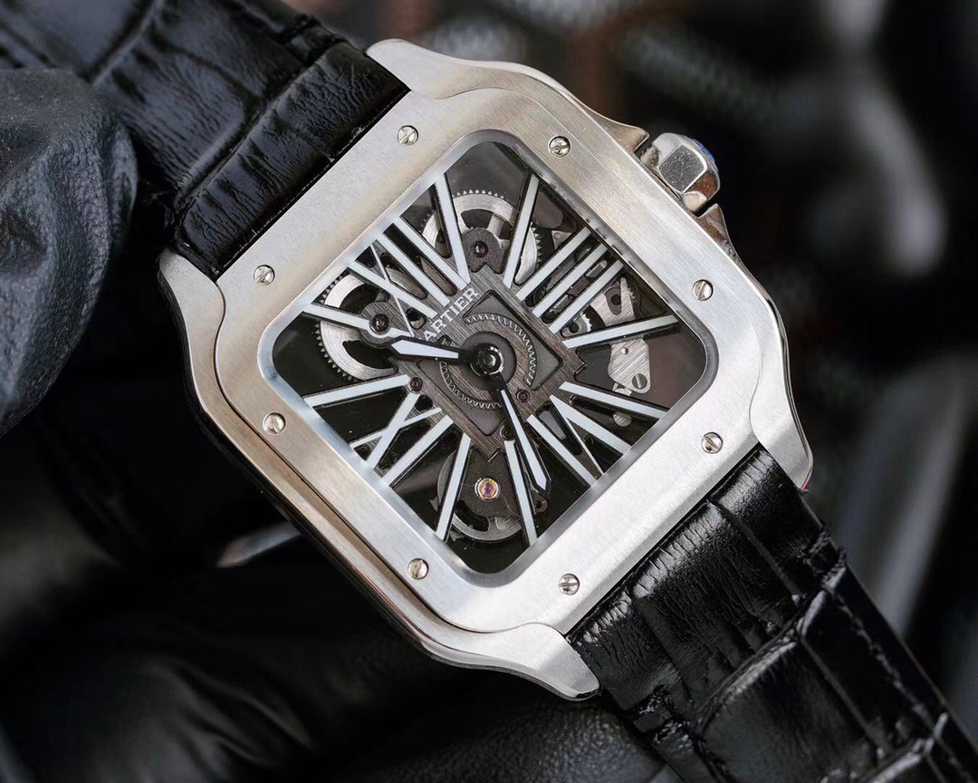 Cartier Santos Skeleton Dial 39.8 mm Watch – IW-2003 - Image 9
