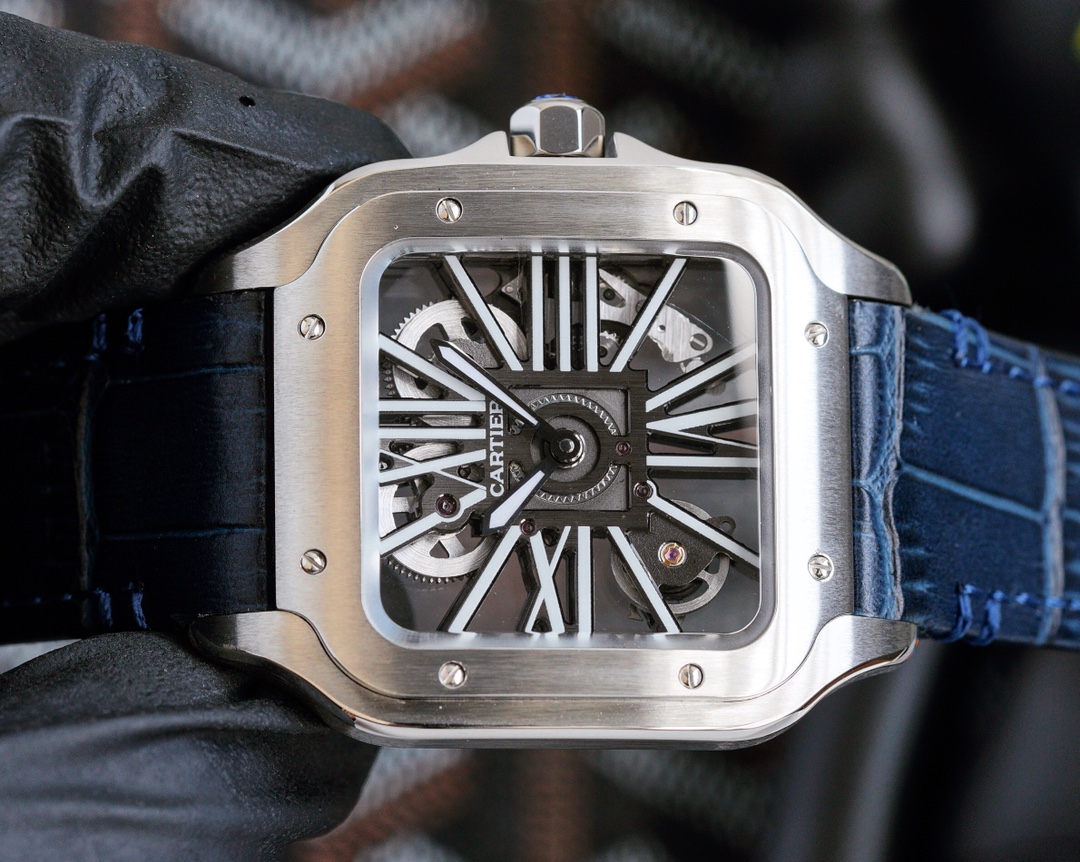Cartier Santos Skeleton Dial 39.8 mm Watch – IW-2003 - Image 3