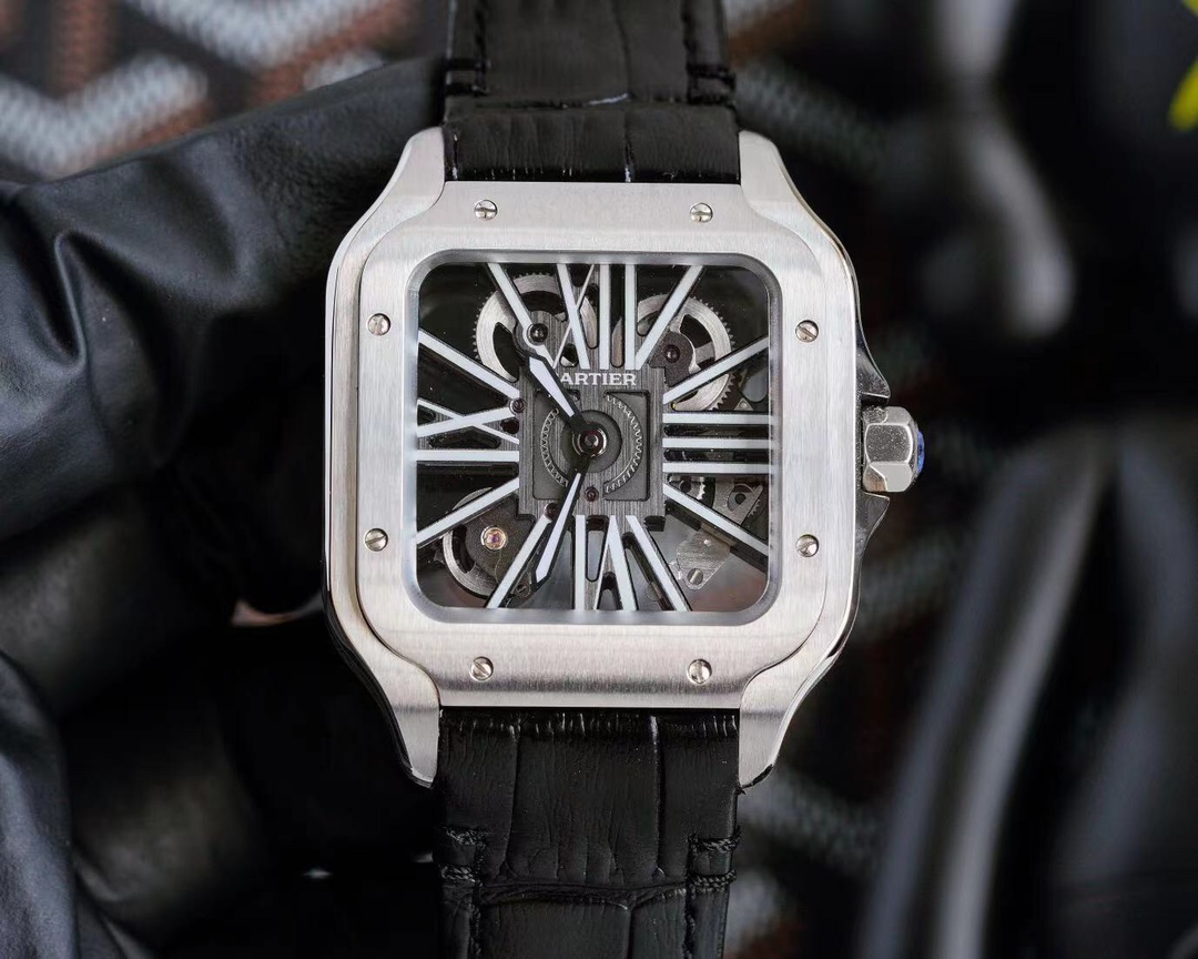 Cartier Santos Skeleton Dial 39.8 mm Watch – IW-2003 - Image 8