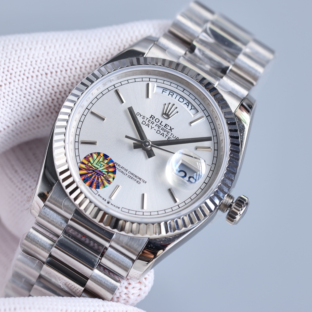 Rolex Day-Date Ice Blue Luminous 36 mm Watch – IW-0272 - Image 2