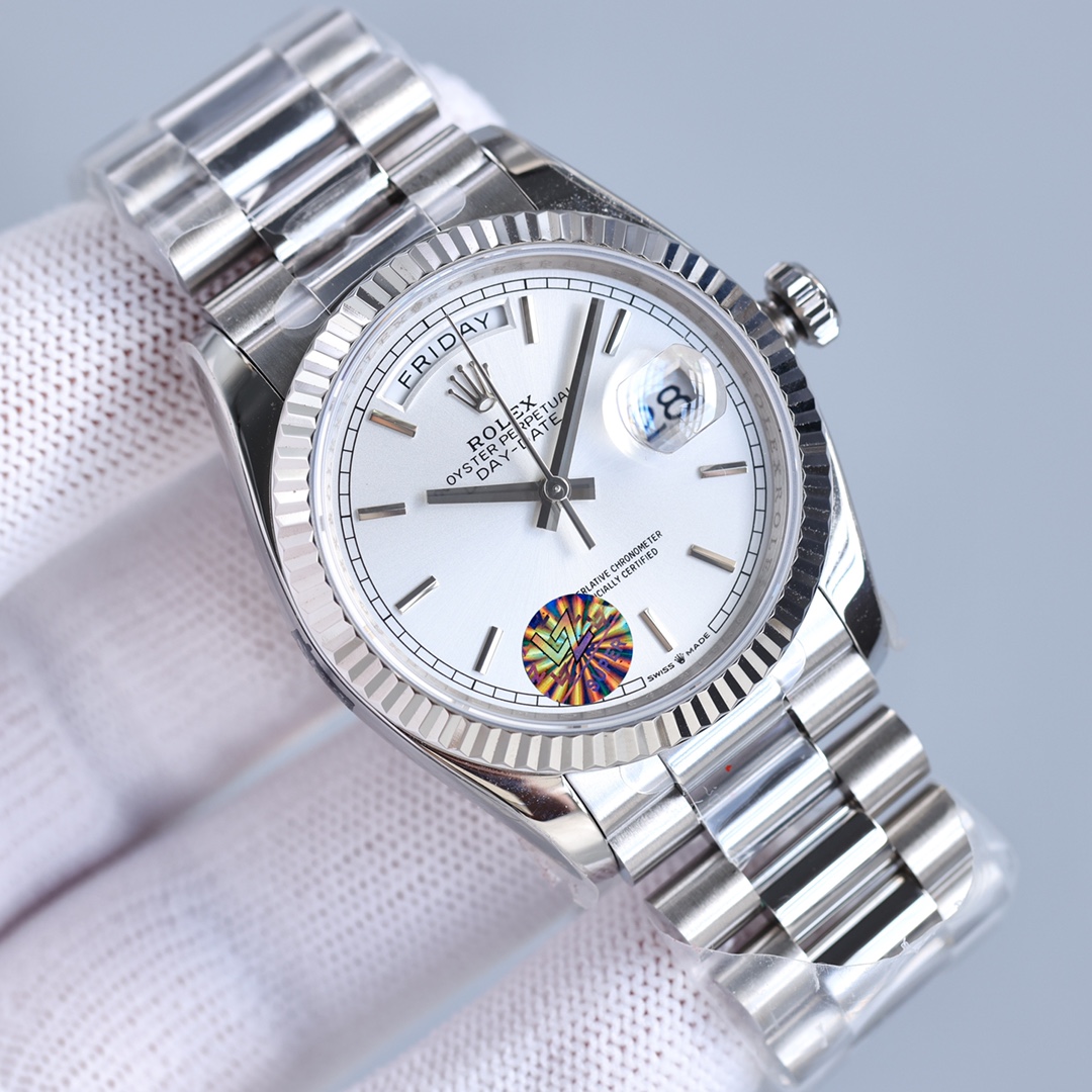 Rolex Day-Date Ice Blue Luminous 36 mm Watch – IW-0272