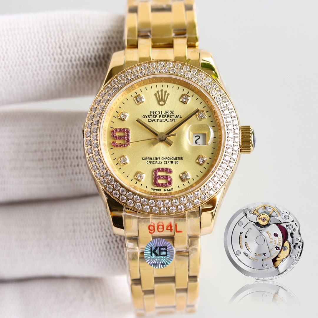 Rolex Classic Diamond-Set 34 mm Watch – IW-0273 - Image 3