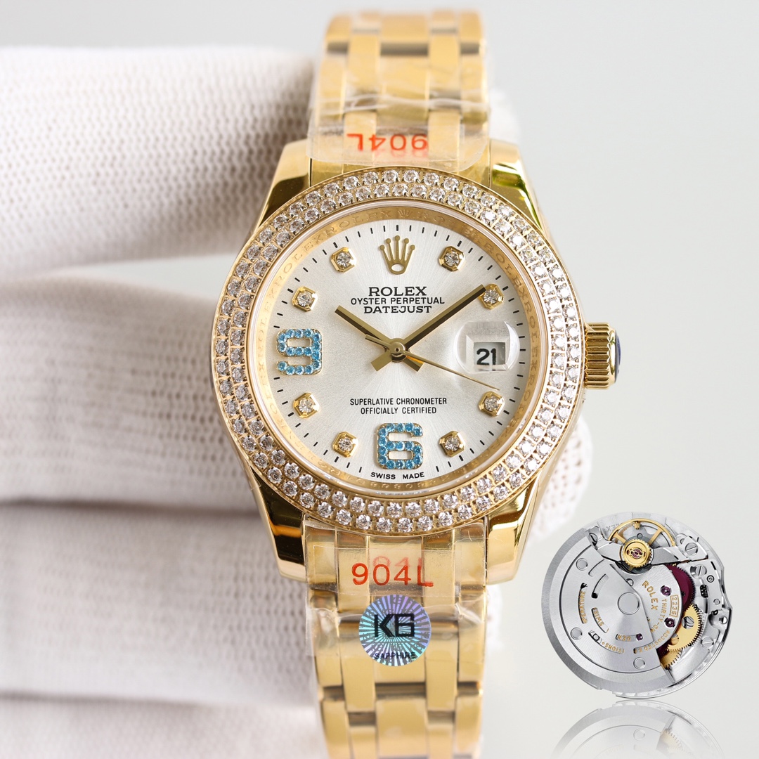 Rolex Classic Diamond-Set 34 mm Watch – IW-0273 - Image 6