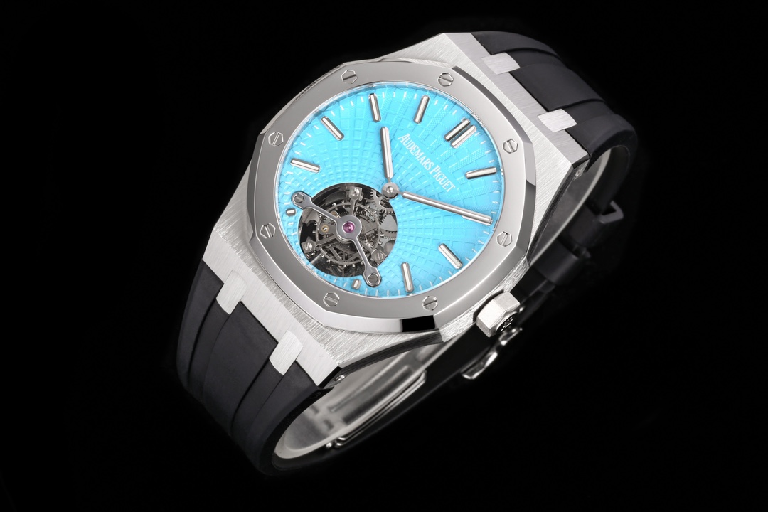 Audemars Piguet Royal Oak Tiffany Blue Tourbillon 41 mm Watch – IW-2124 - Image 3
