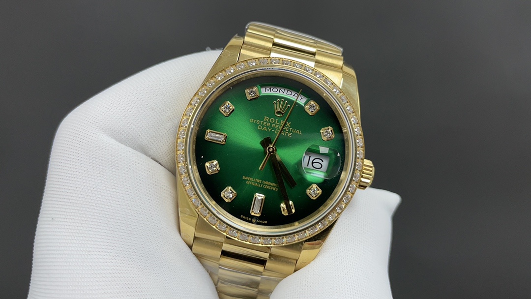 Day-Date Green Dial Watch – IW-3457 - Image 3