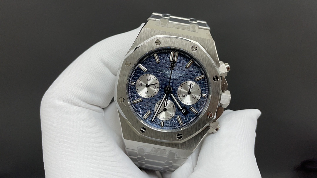 Royal Oak Blue Dial Chronograph Watch – IW-2037 - Image 3