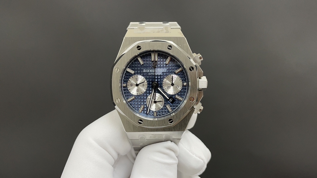 Royal Oak Blue Dial Chronograph Watch – IW-2037