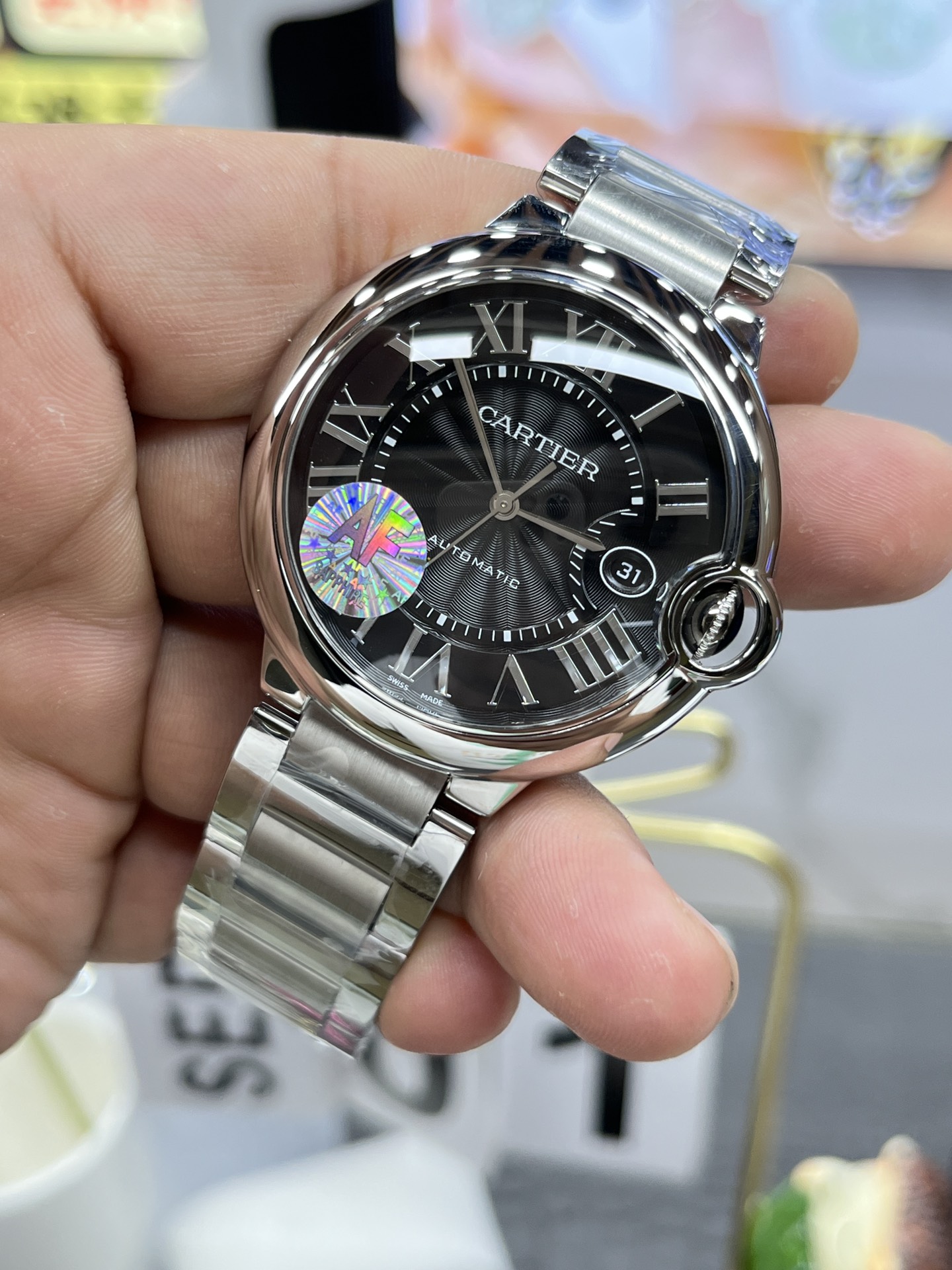 Ballon Bleu Black Dial 42 mm Watch – IW-1674 - Image 5