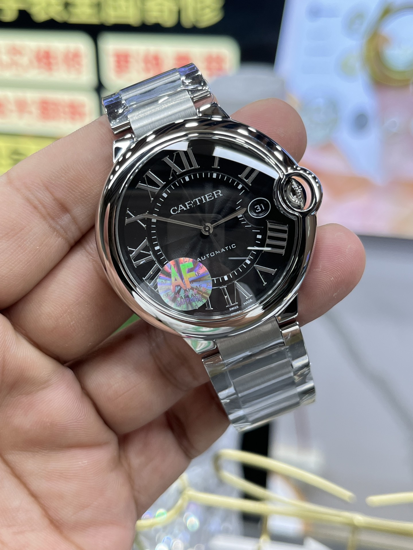 Ballon Bleu Black Dial 42 mm Watch – IW-1674 - Image 3