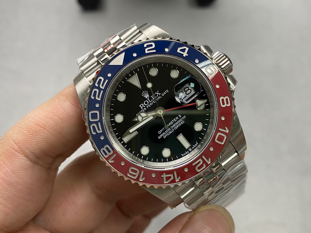Rolex GMT-Master II Red and Blue Bezel Luminous Watch – IW-0028