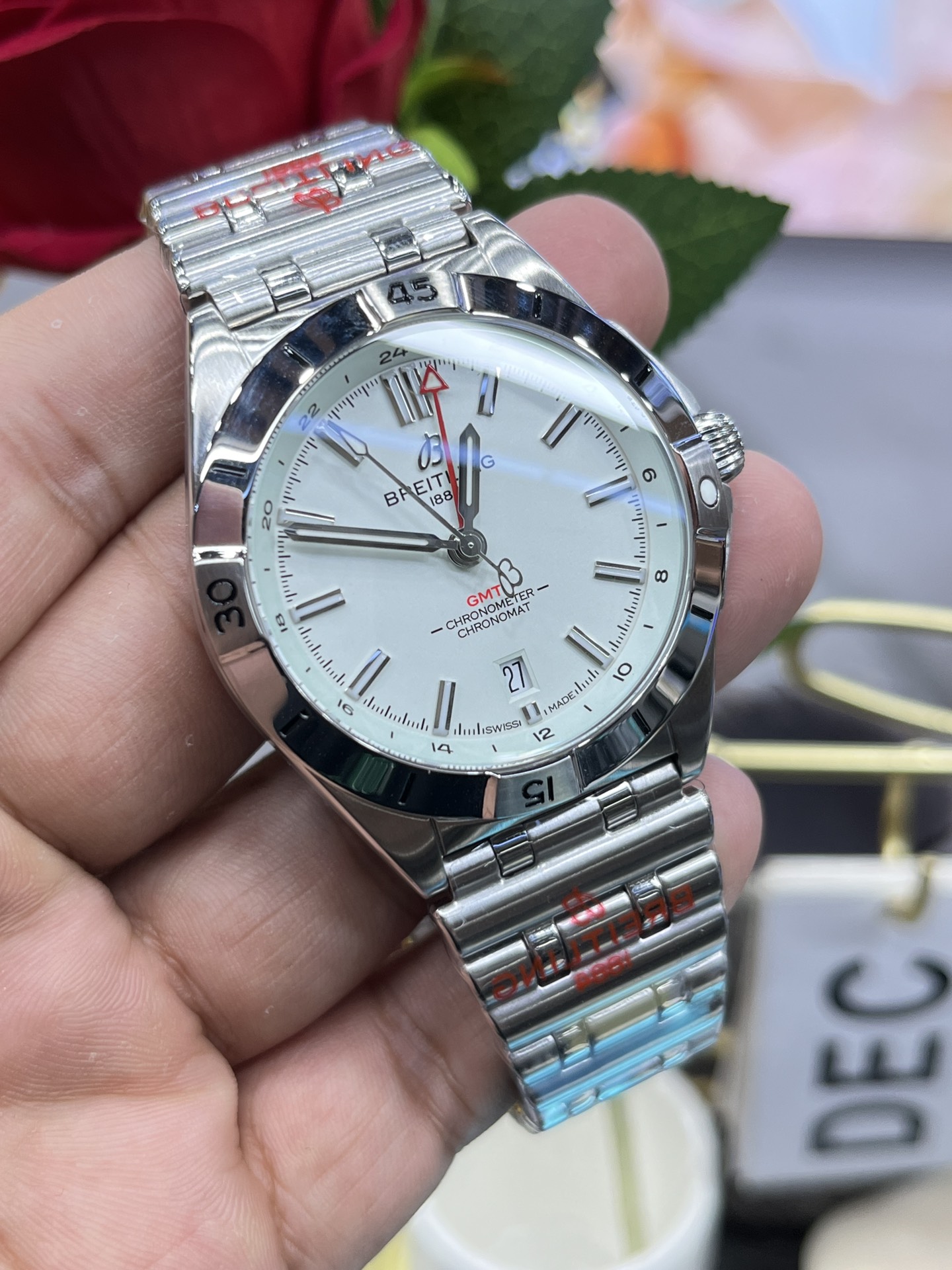 Classic White Dial GMT 44 mm Watch – IW-0620 - Image 4