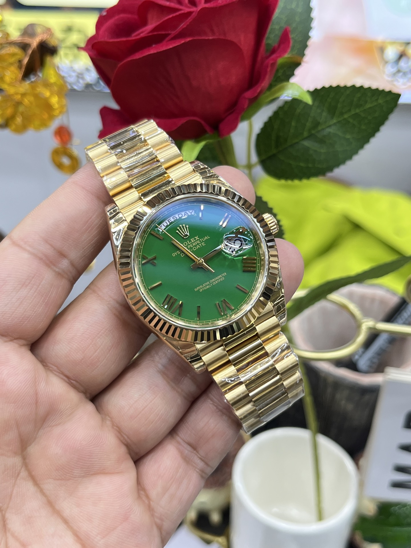 Classic Green Dial Watch – IW-3508 - Image 9