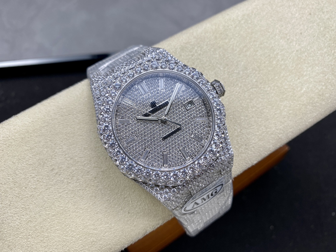 Audemars Piguet Royal Oak Diamond-Set 41 mm Watch – IW-2062 - Image 4
