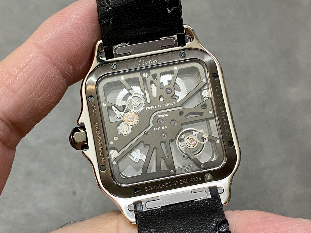 Cartier Santos Skeleton Dial 39.8 mm Watch – IW-1646 - Image 7