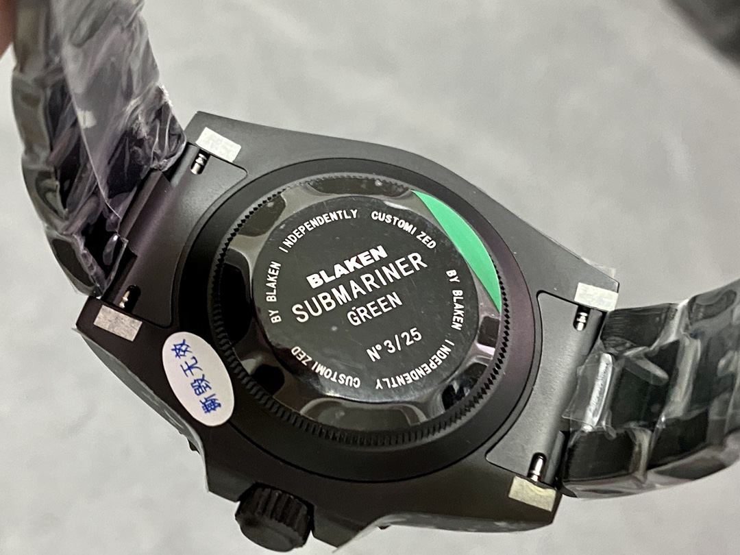 Rolex Black Submariner Ice Blue Luminous 40 mm Watch – IW-0007 - Image 7